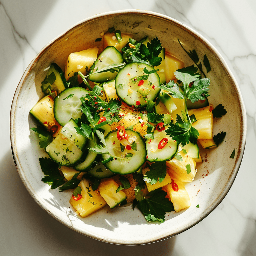 Tropical Pineapple Cucumber Salad Recipe