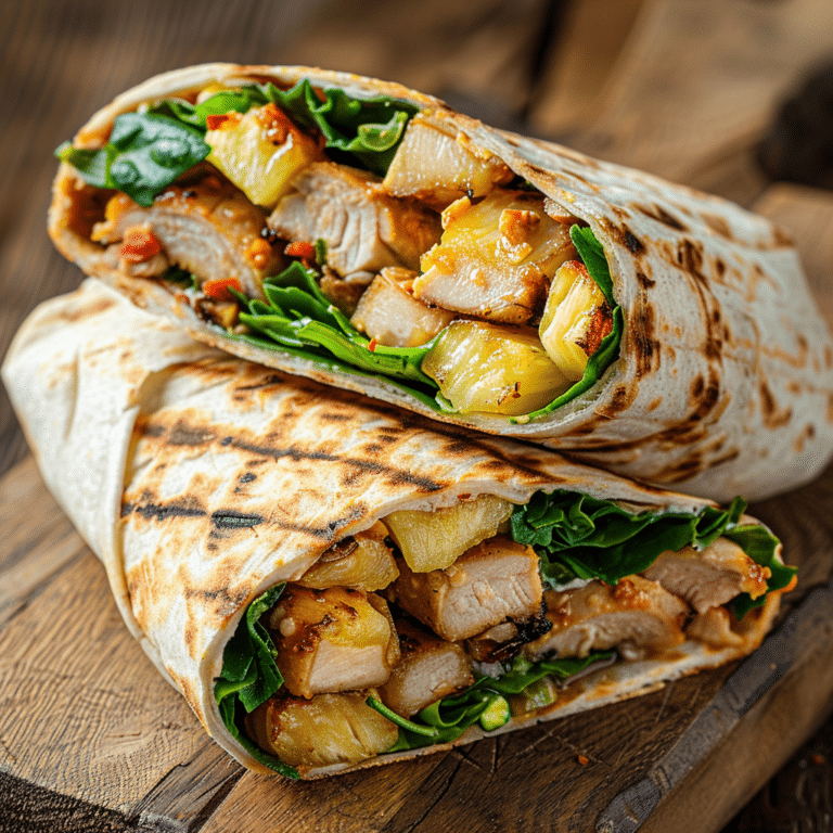 Grilled Chicken Pineapple Wraps Recipe