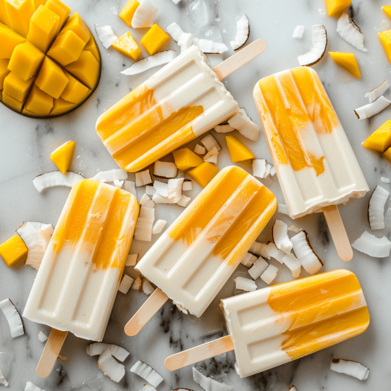 Mango Coconut Ice Pops Recipe