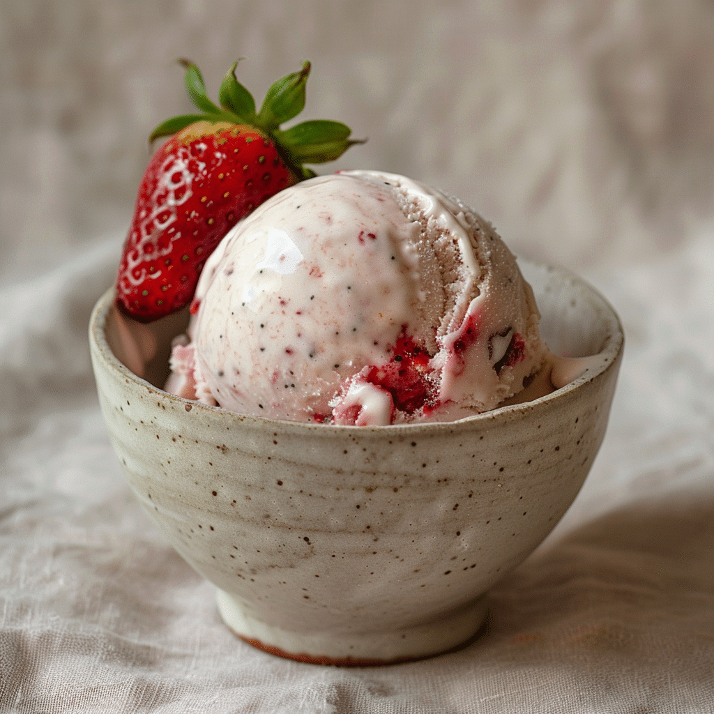 Strawberry Vanilla Swirl Ice Cream Recipe - Recipe Image