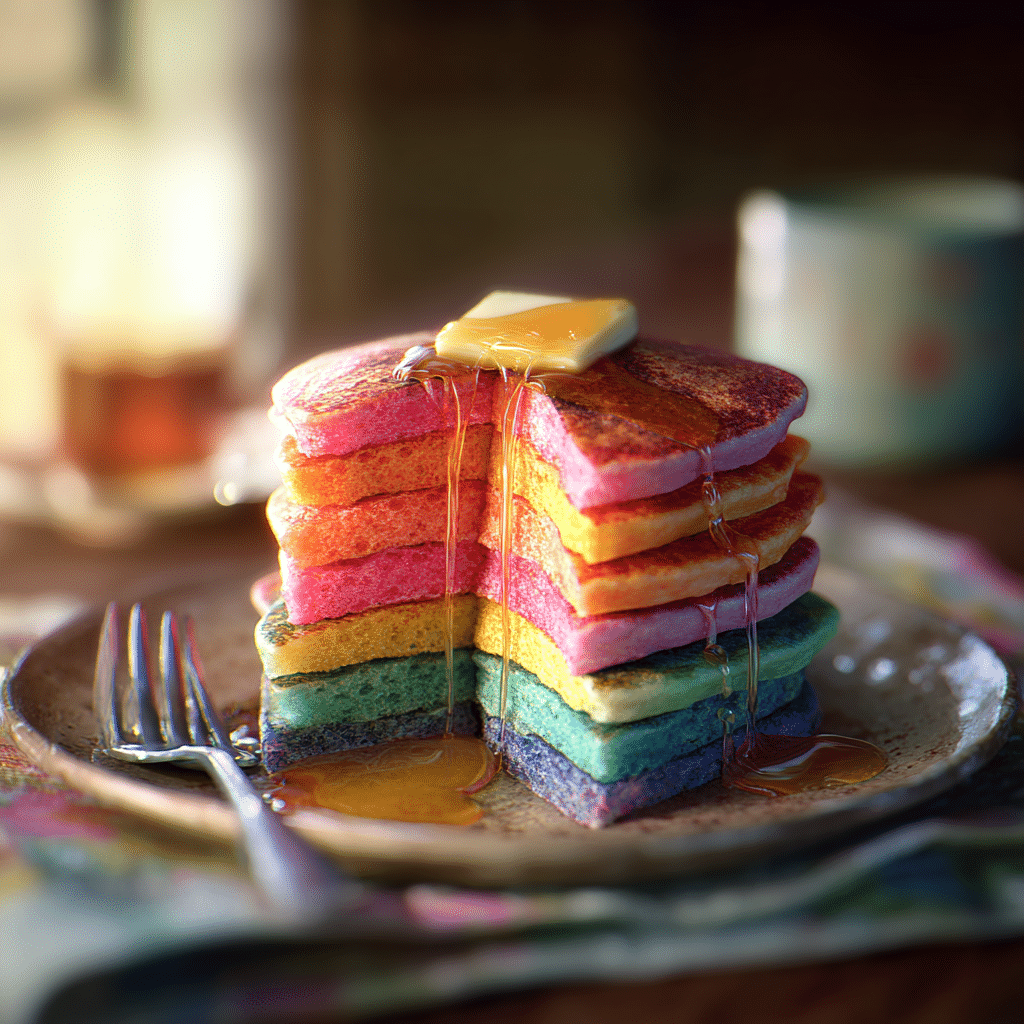 Rainbow Pancakes Recipe - Recipe Image