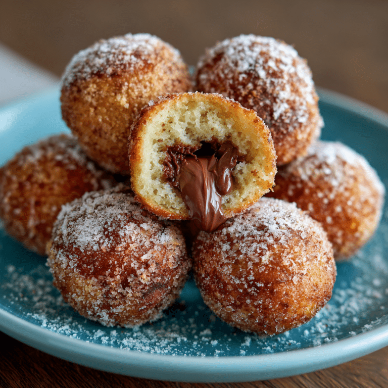 Nutella Stuffed Donut Holes Recipe