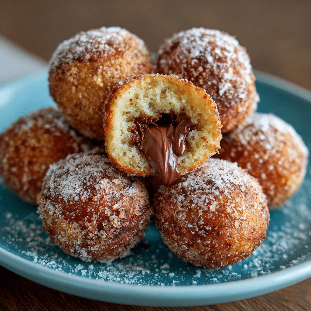 Nutella Stuffed Donut Holes Recipe