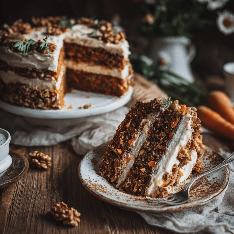 Carrot Walnut Spice Cake Recipe