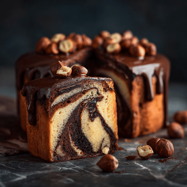Chocolate Hazelnut Marble Cake Recipe