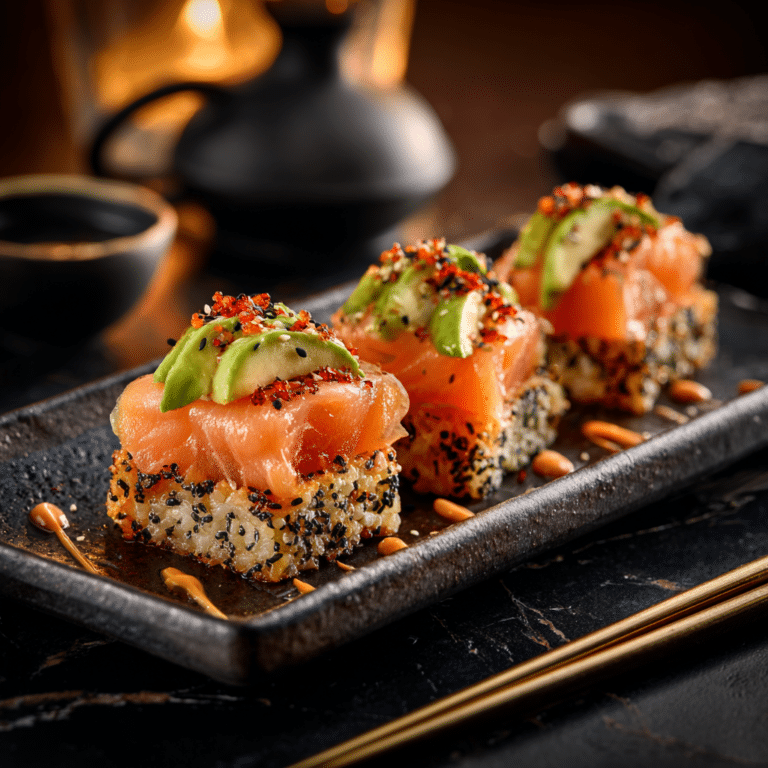 Crispy Rice Salmon Bites Recipe