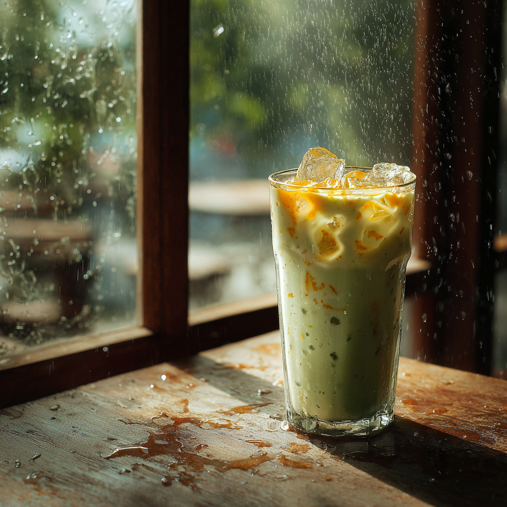 Mango Pandan Latte Recipe - Recipe Image