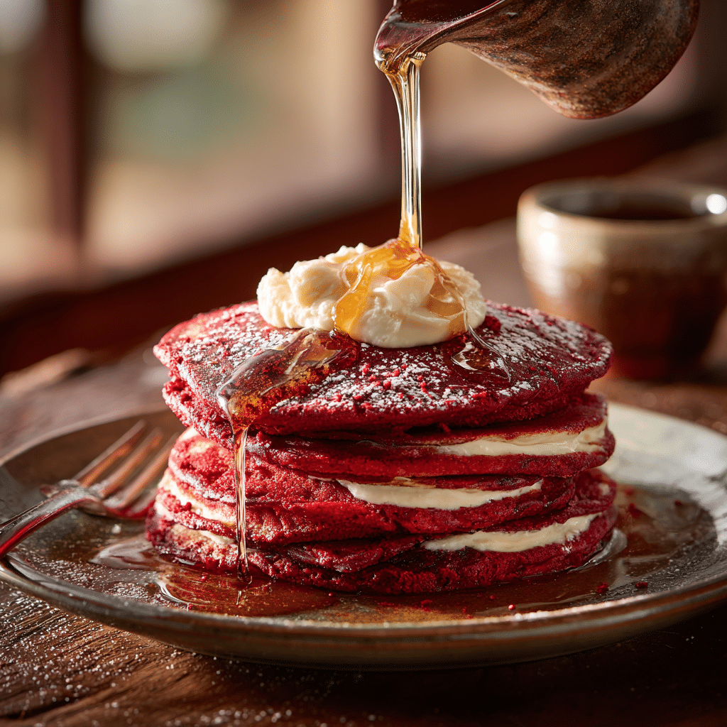 Red Velvet Pancake Tacos Recipe - Recipe Image