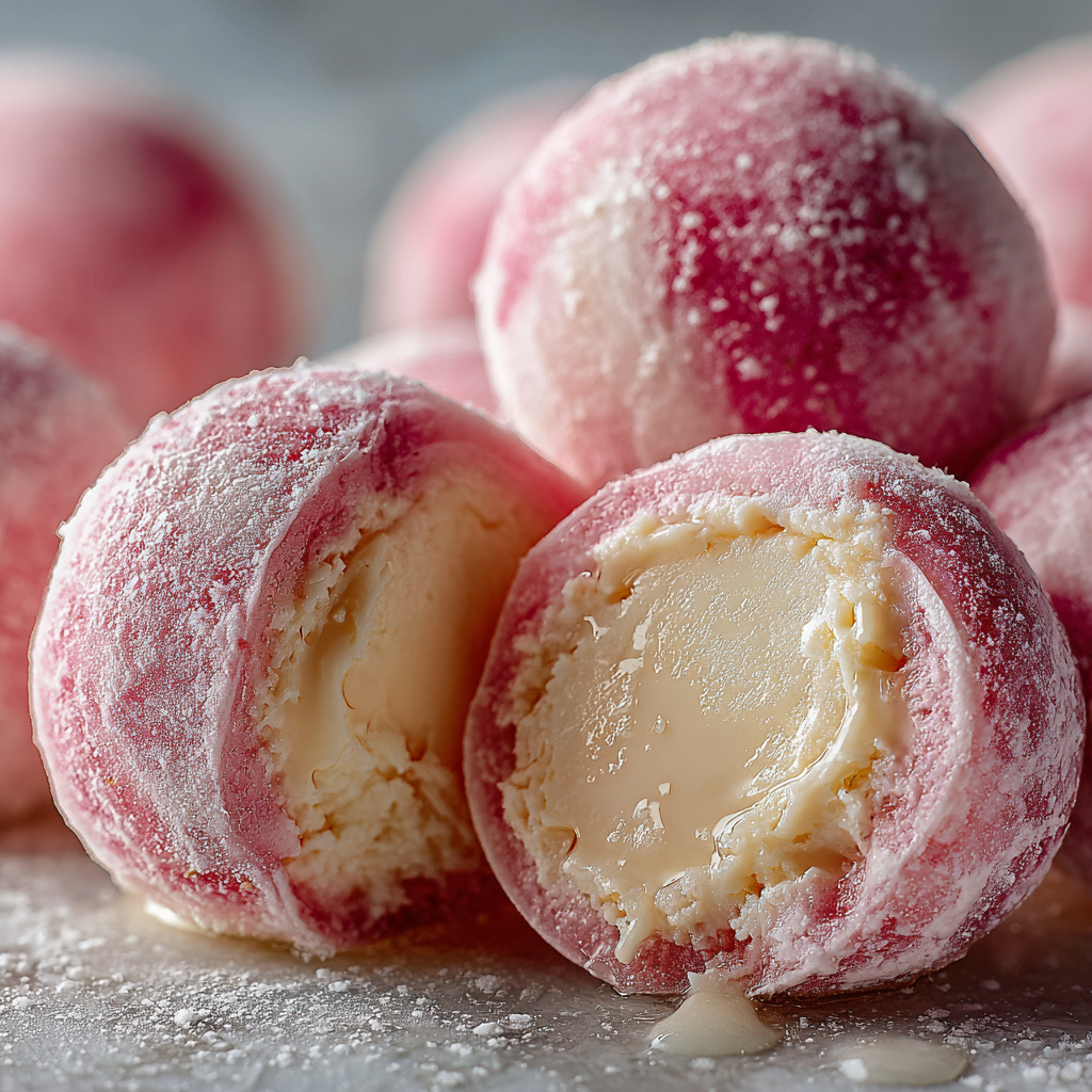 Strawberry Mochi Ice Cream Recipe - Recipe Image