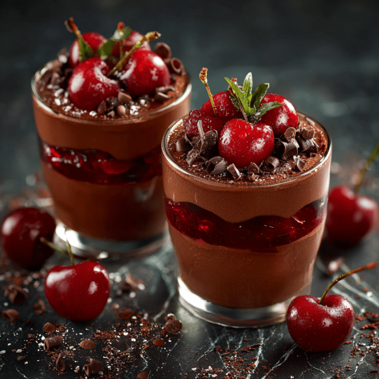 Cherry Chocolate Dessert Cups Recipe