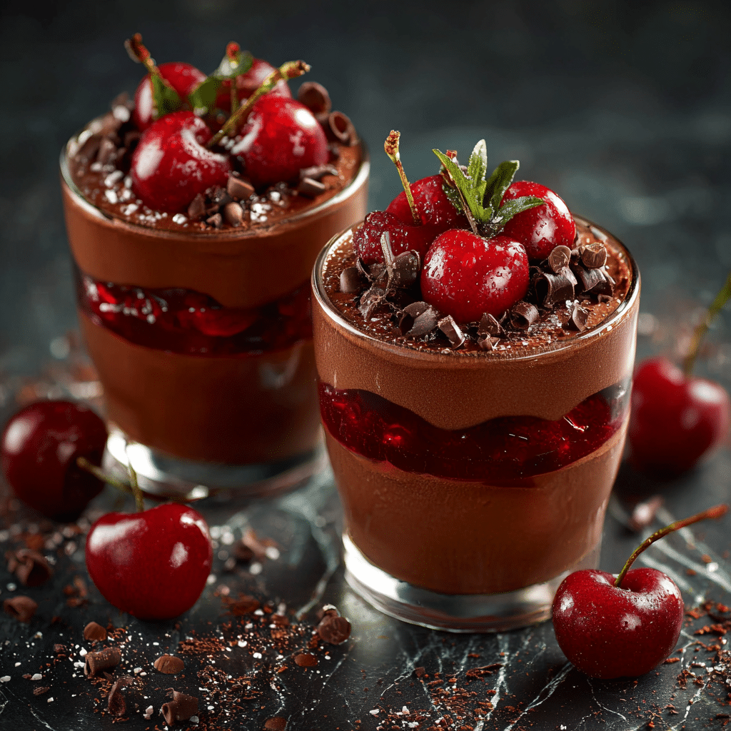 Cherry Chocolate Dessert Cups Recipe