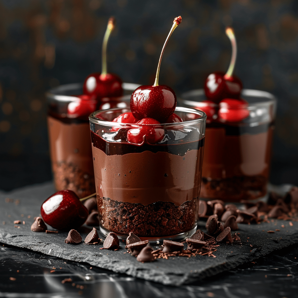 Cherry Chocolate Mousse Jars Recipe