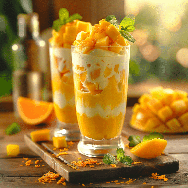 Orange Mango Smoothie Parfaits Recipe