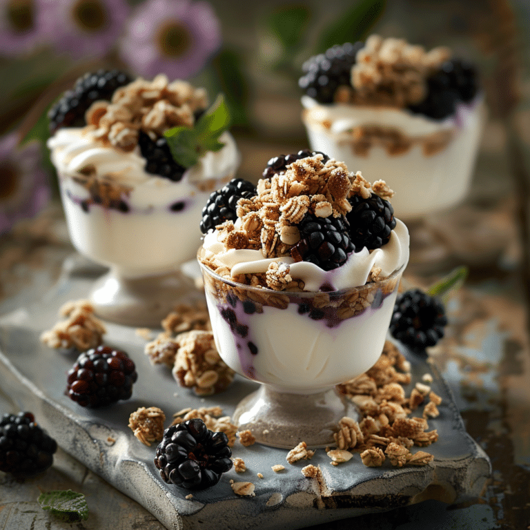 Blackberry Yogurt Crunch Cups Recipe