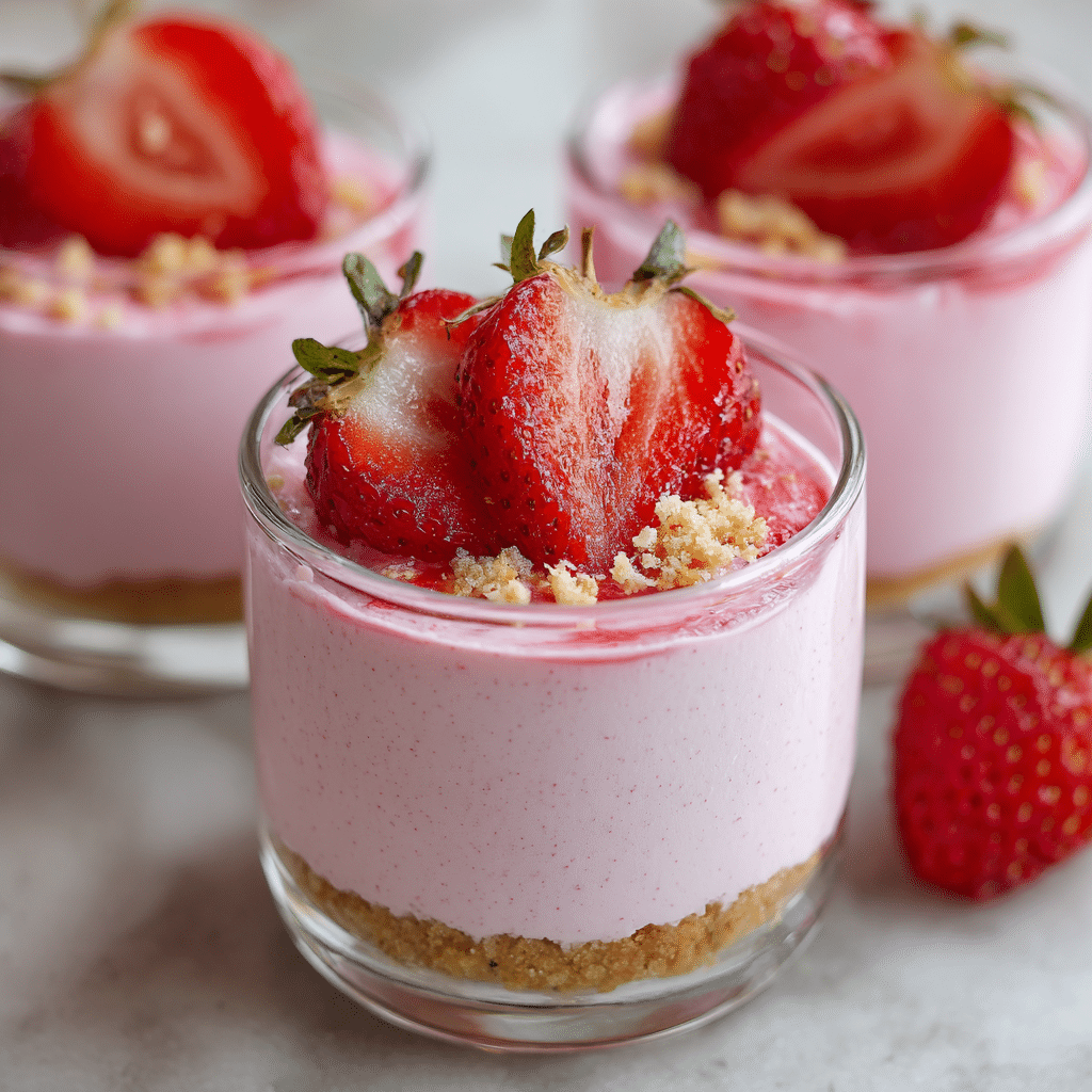 Strawberry Vanilla Mousse Cups Recipe
