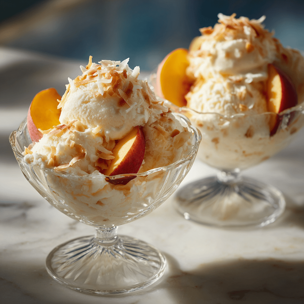 Peach Coconut Ice Cream Cups Recipe - Recipe Image