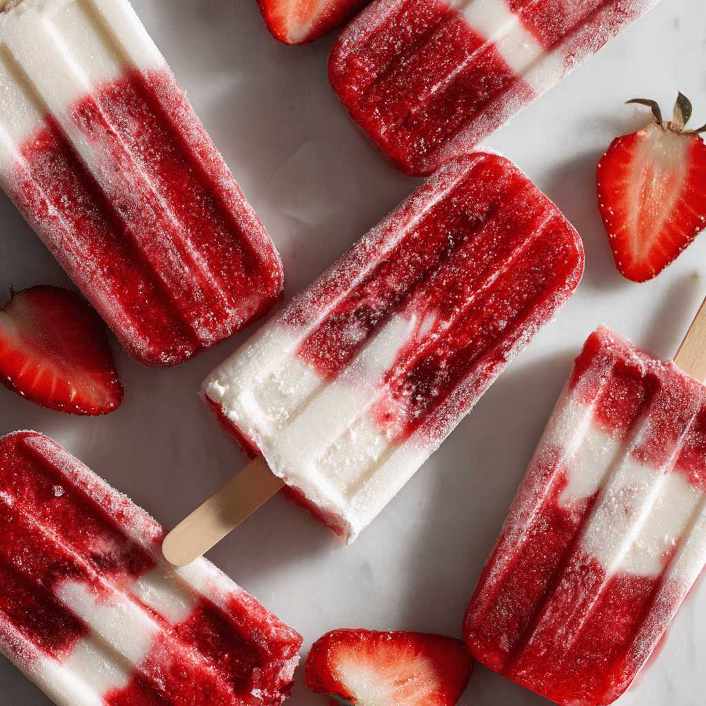 Strawberry Coconut Yogurt Pops Recipe