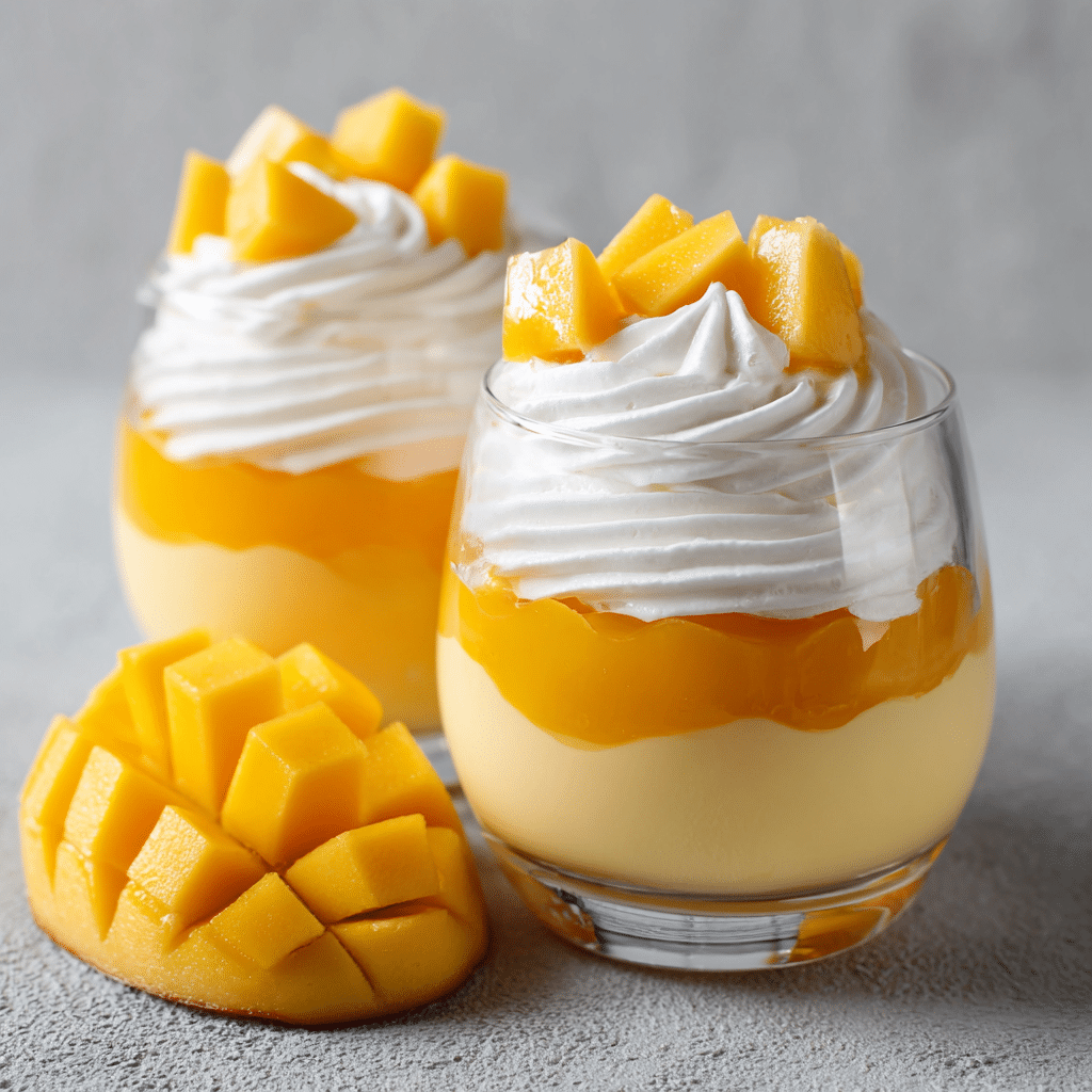 Mango Vanilla Cream Cups Recipe