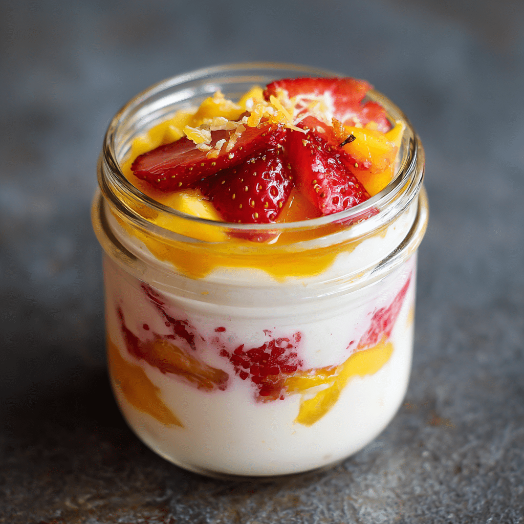 Strawberry Mango Yogurt Jars Recipe