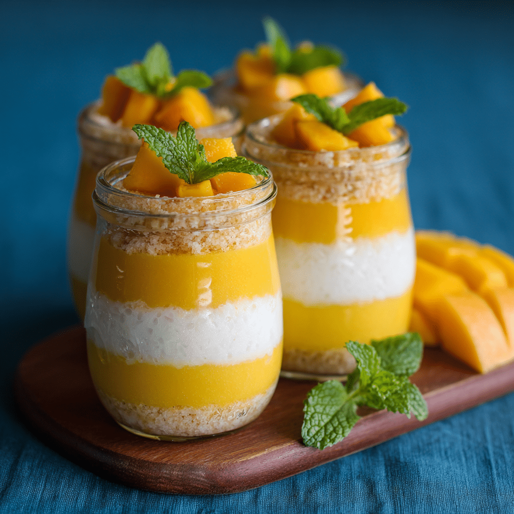 Mango Peach Dessert Jars Recipe