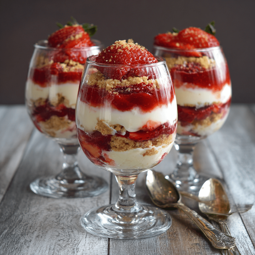 Strawberry Cheesecake Parfaits Recipe - Recipe Image