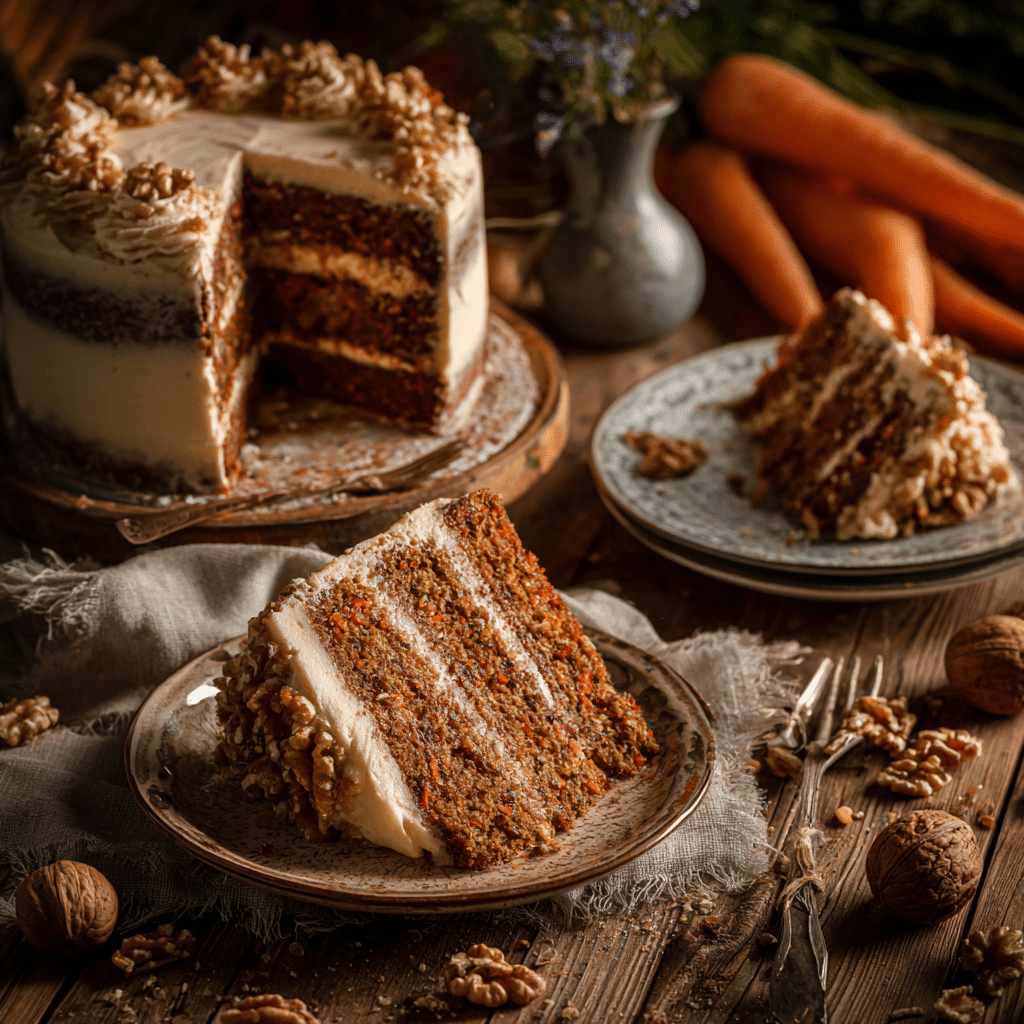 Carrot Walnut Spice Cake Recipe - Recipe Image