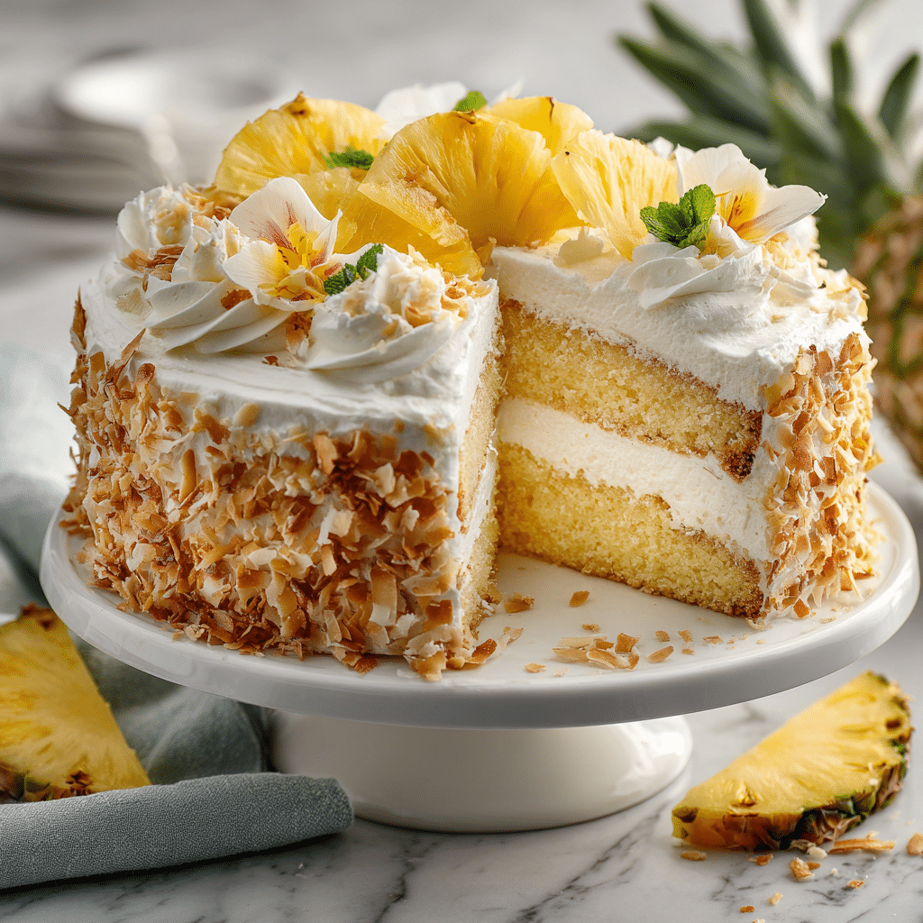 Coconut Pineapple Cake Recipe - Recipe Image