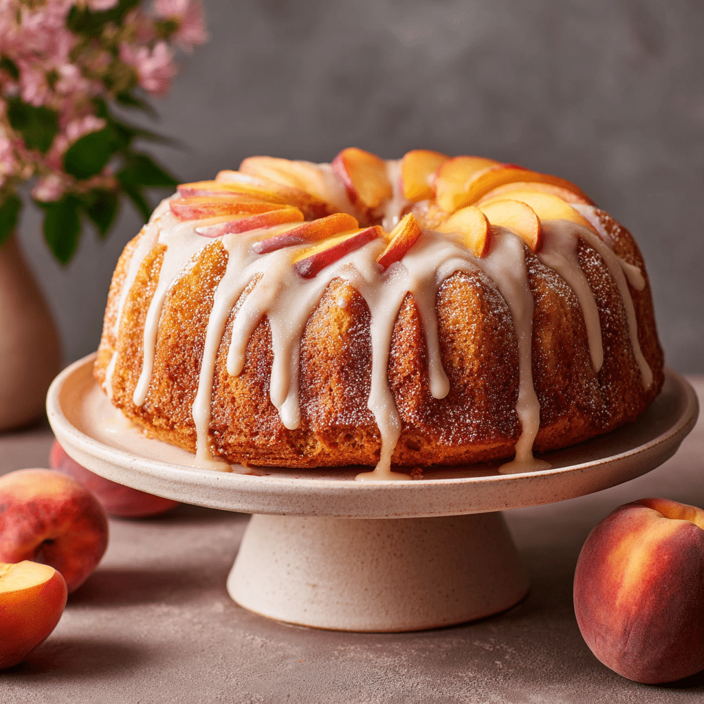 Peach Yogurt Bundt Cake Recipe - Recipe Image