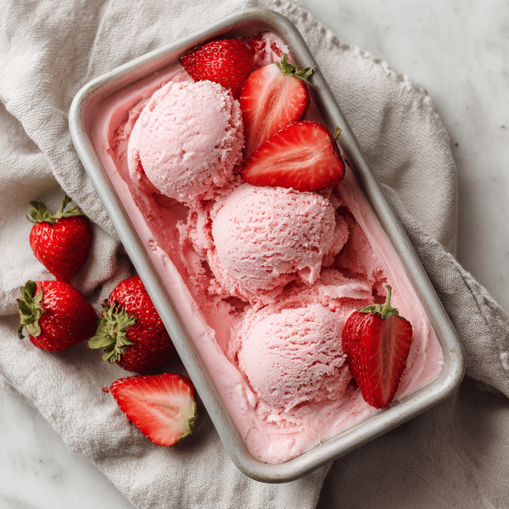 No-Churn Strawberry Ice Cream - Recipe Image