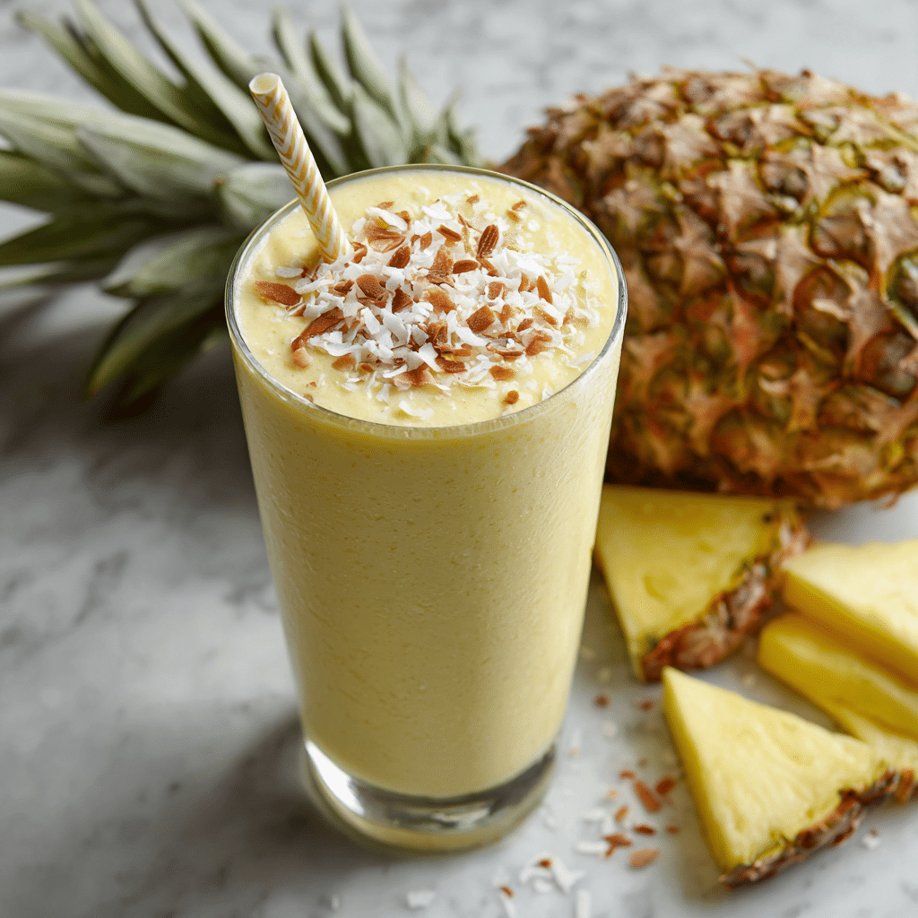 Pineapple Coconut Smoothie Recipe - Recipe Image