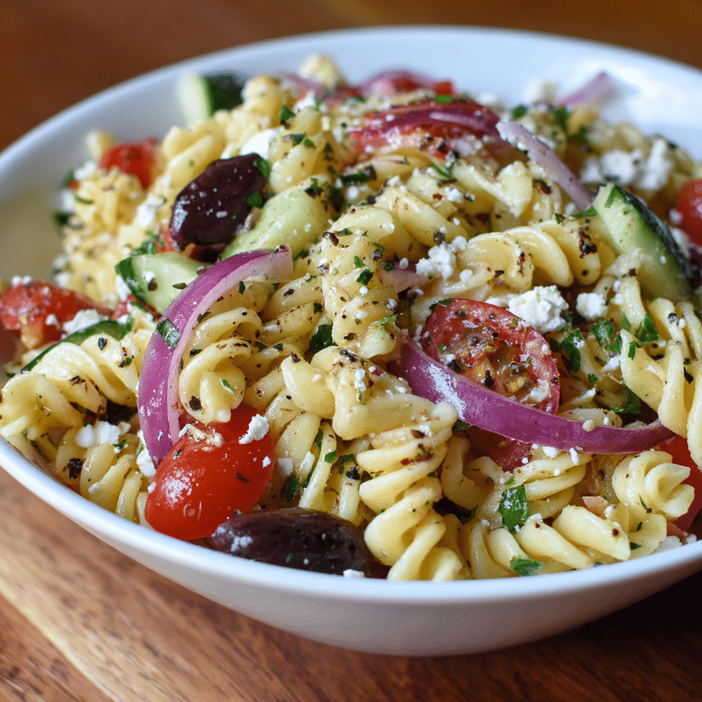 Greek Pasta Salad Recipe - Recipe Image