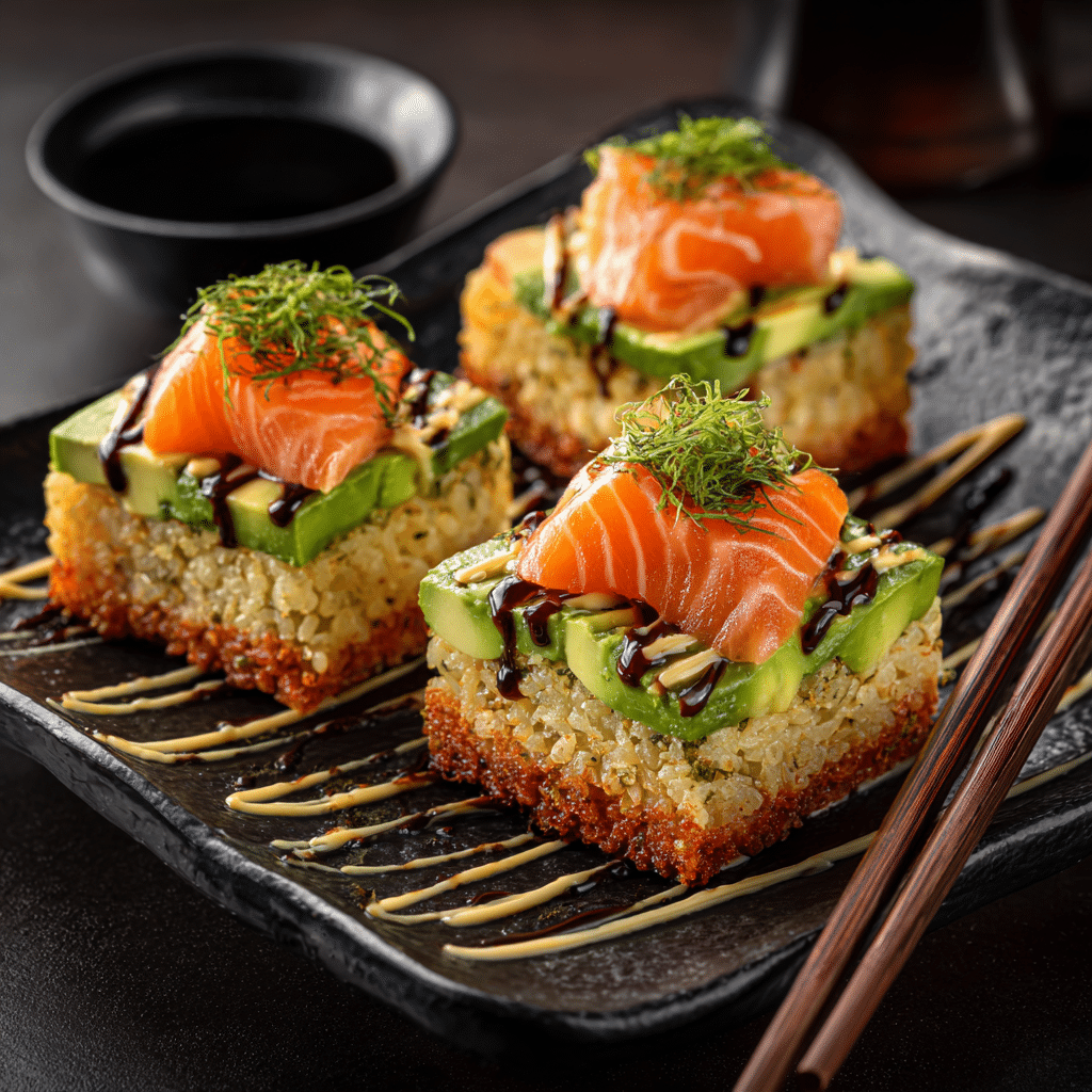 Crispy Rice Salmon Bites Recipe - Recipe Image
