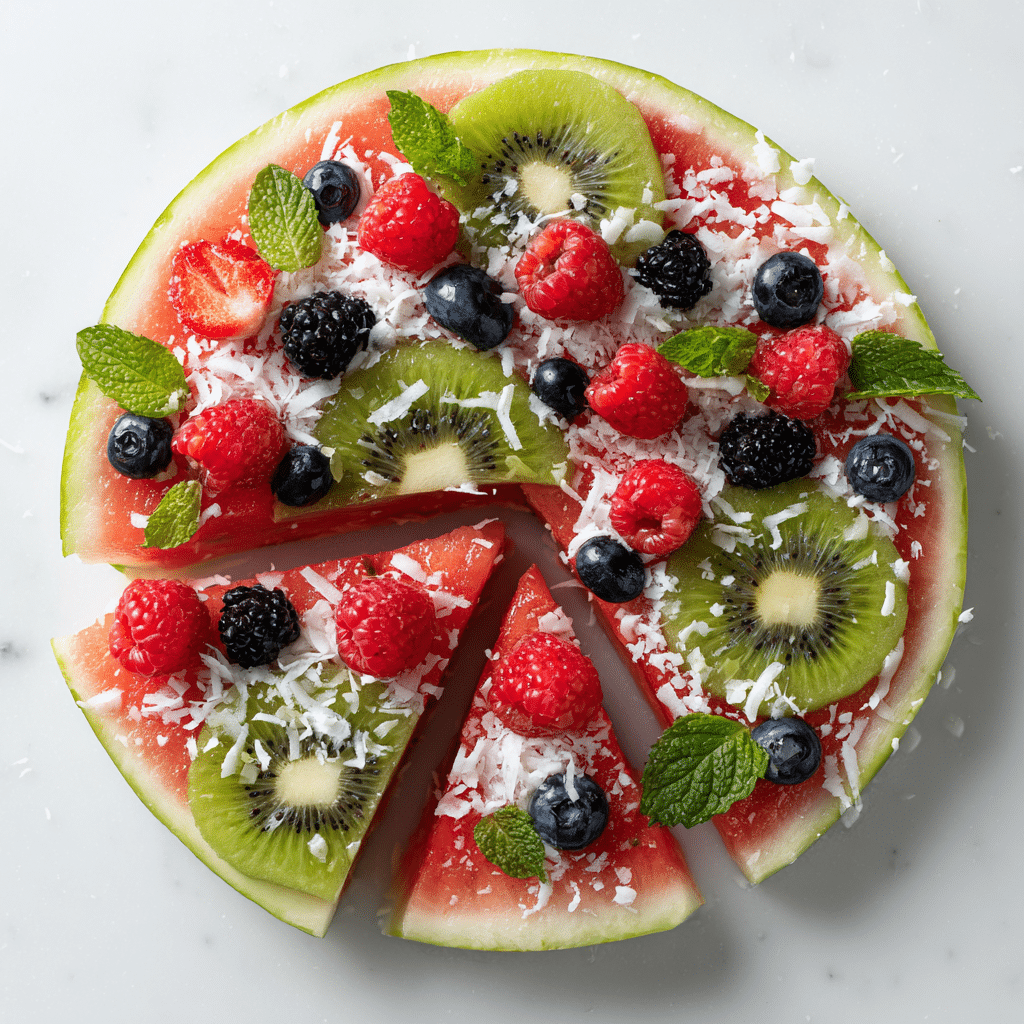 Watermelon Pizza Recipe - Recipe Image