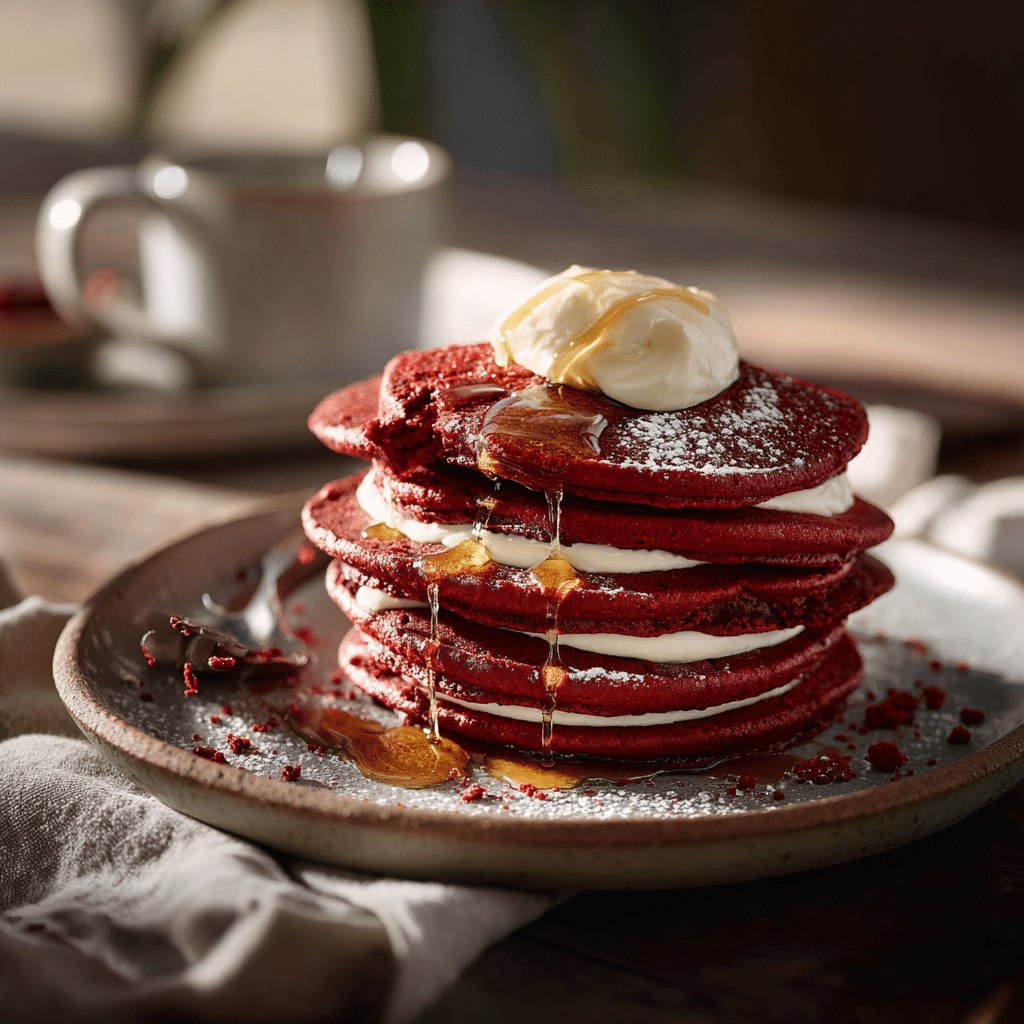 Red Velvet Pancake Tacos Recipe - Recipe Image