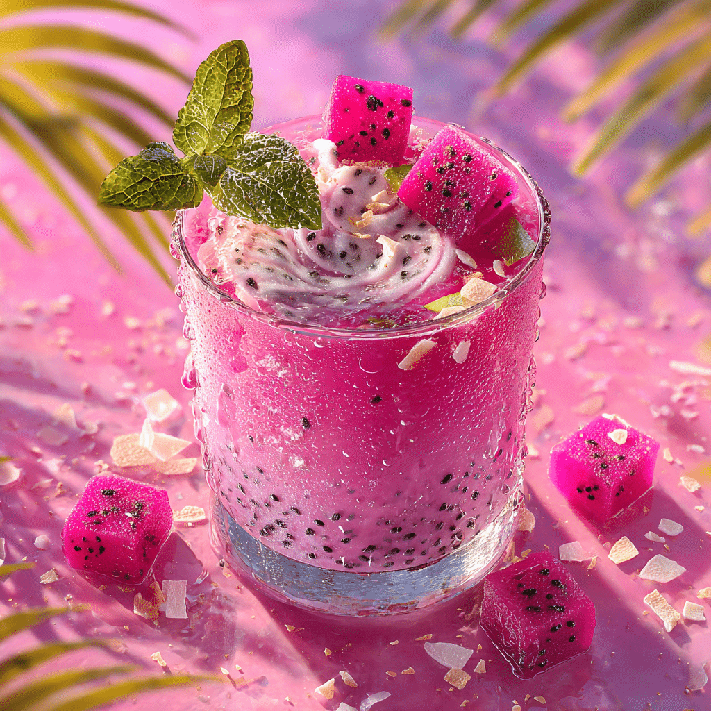 Dragon Fruit Coconut Smoothie Recipe - Recipe Image