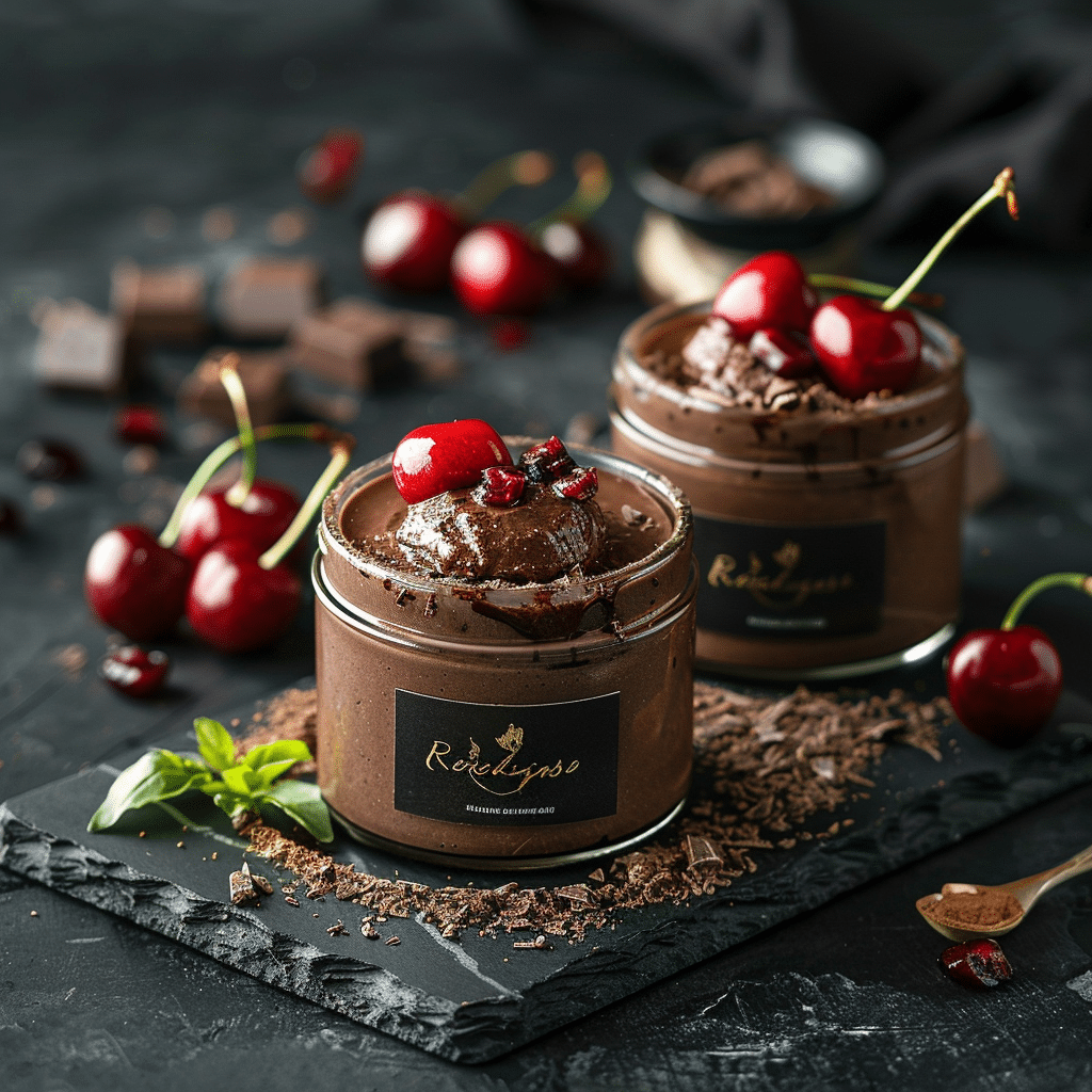 Cherry Chocolate Mousse Jars Recipe - Recipe Image