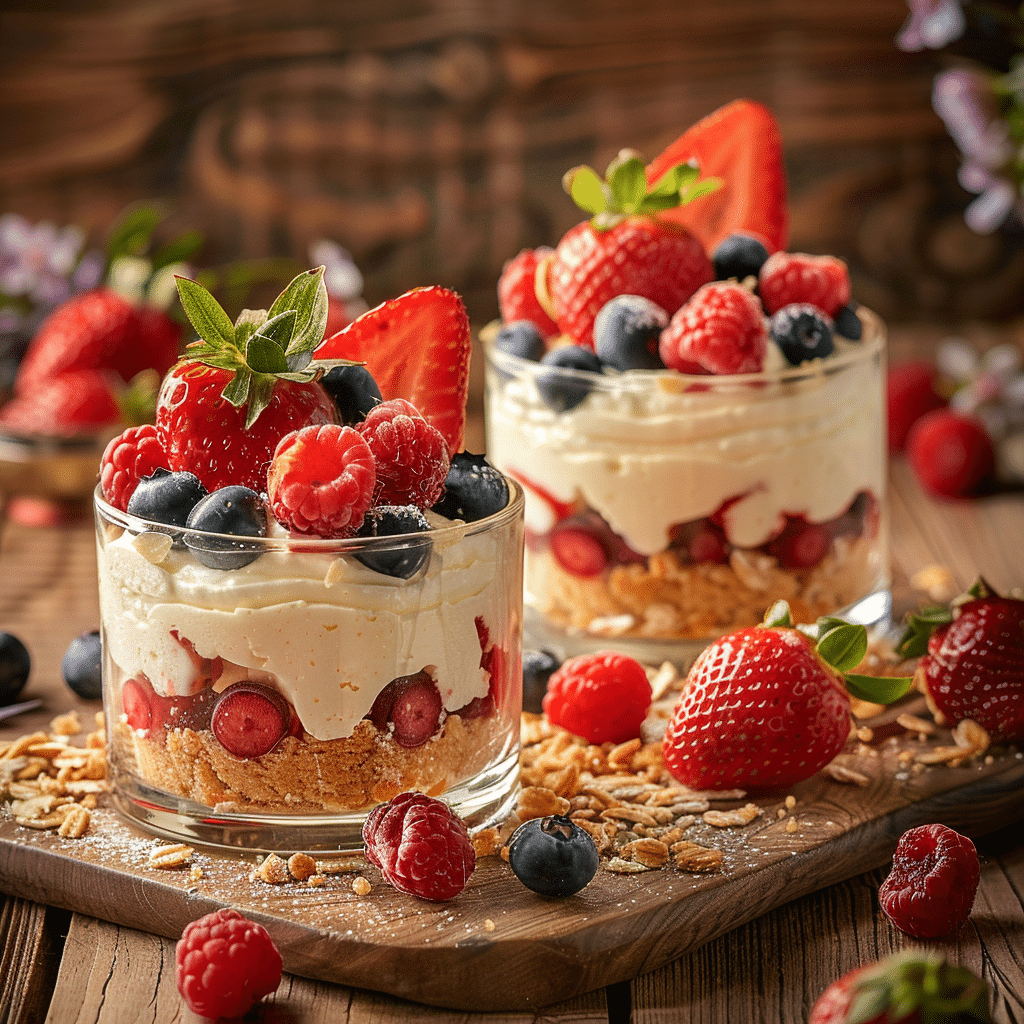 Mixed Berry Cheesecake Parfaits Recipe