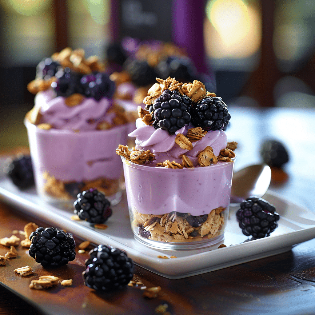 Blackberry Yogurt Crunch Cups Recipe - Recipe Image