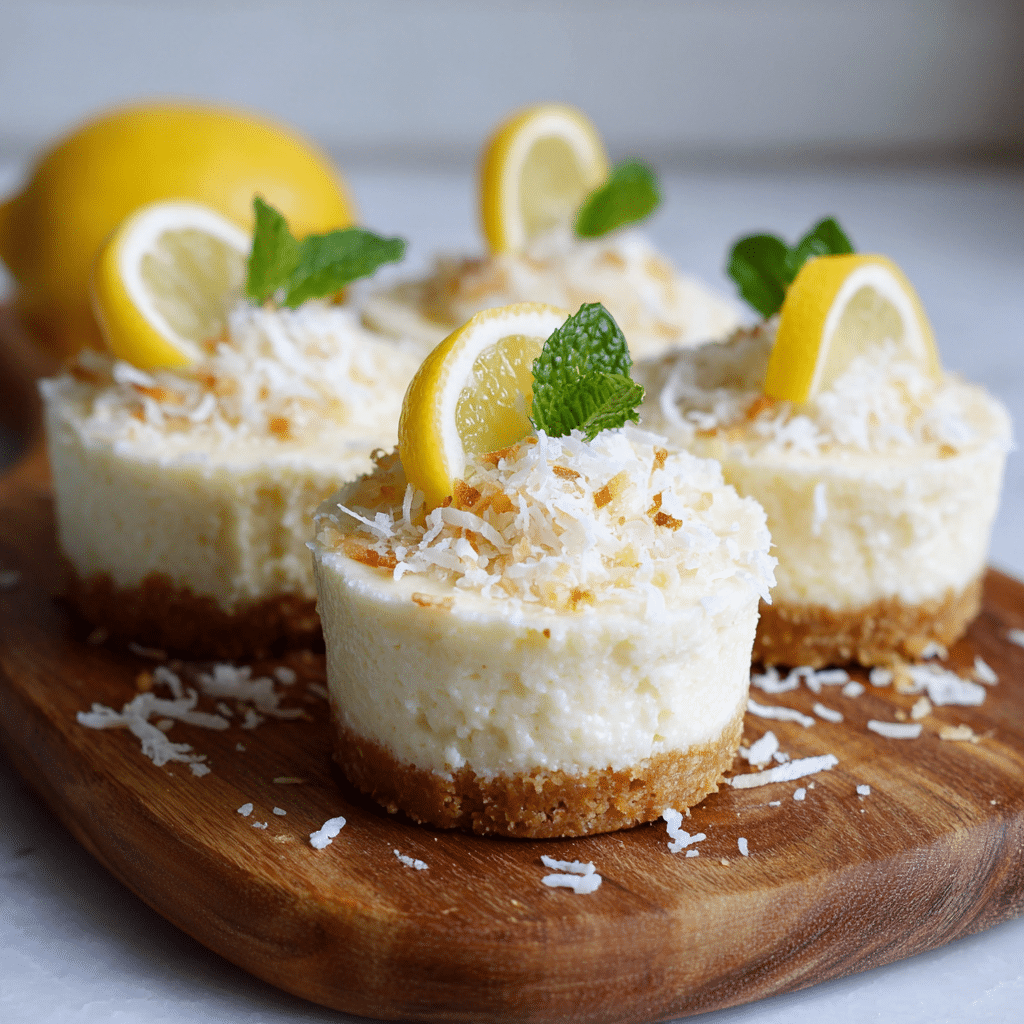 Lemon Coconut Cheesecake Cups Recipe - Recipe Image