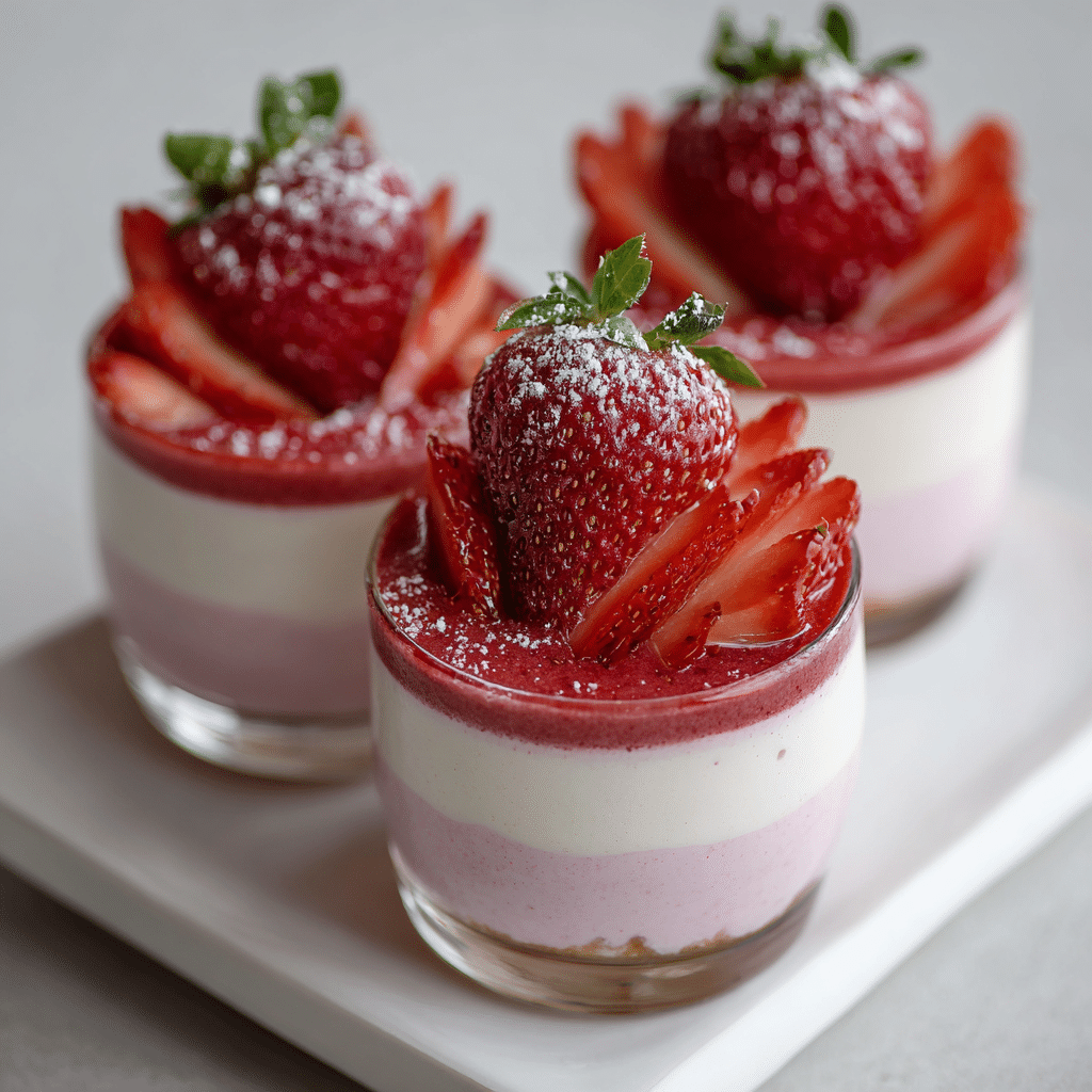 Strawberry Vanilla Mousse Cups Recipe - Recipe Image