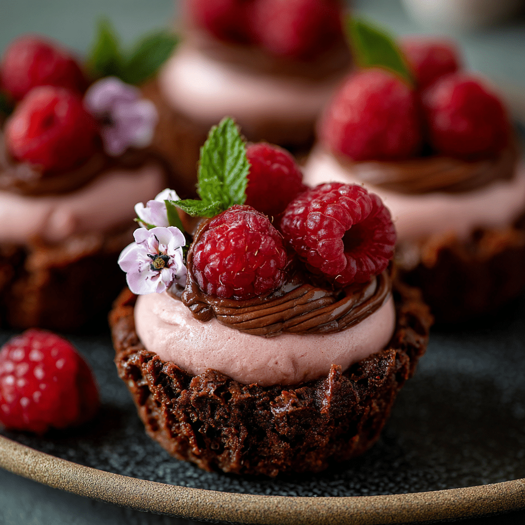 Raspberry Chocolate Mousse Cups Recipe - Recipe Image