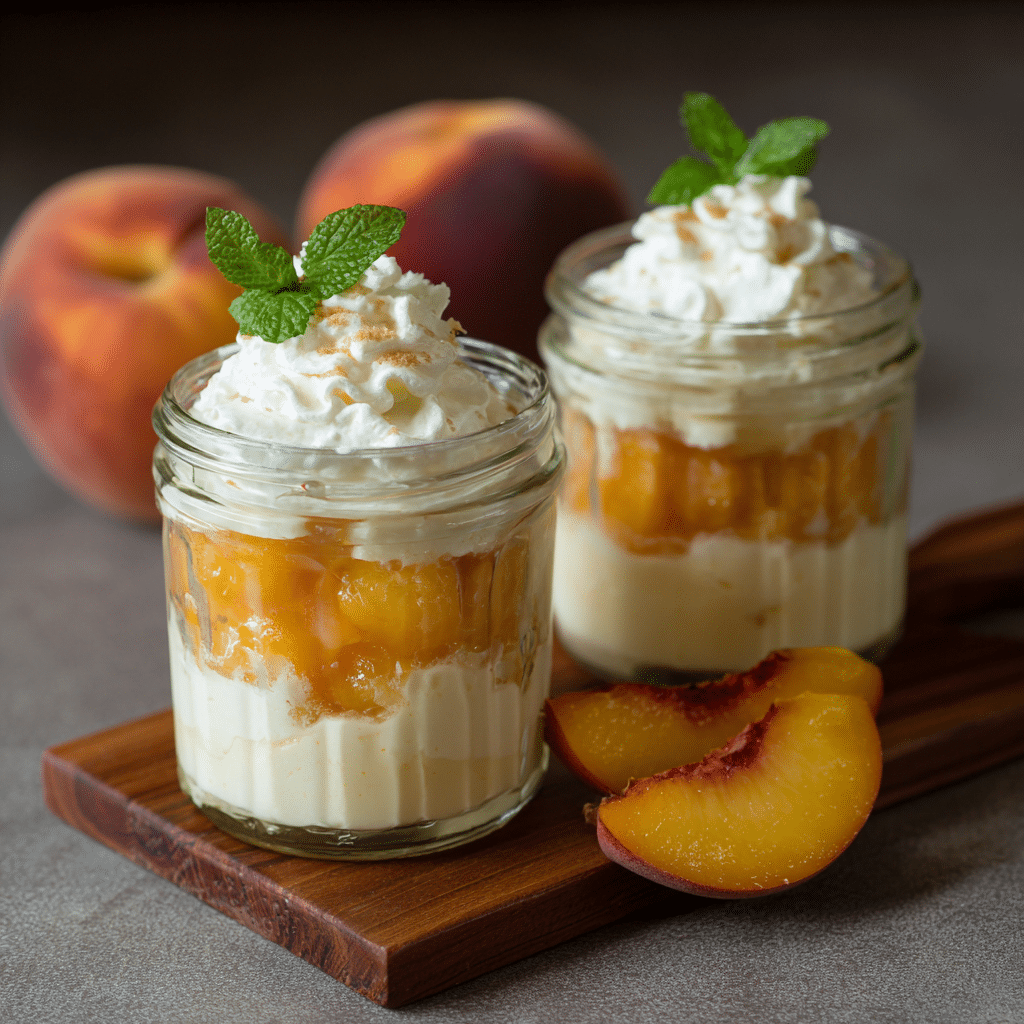 Peach Vanilla Cream Jars Recipe - Recipe Image