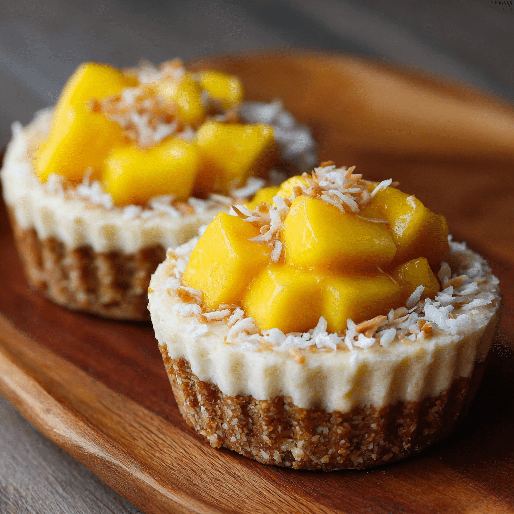 Mango Coconut Cheesecake Cups Recipe - Recipe Image