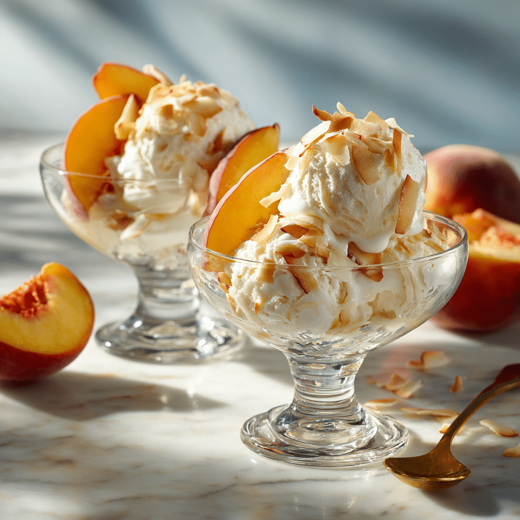 Peach Coconut Ice Cream Cups Recipe - Recipe Image