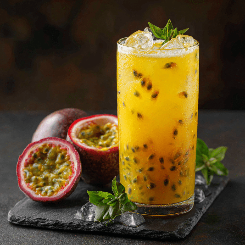 Passion Fruit Iced Drink Recipe - Recipe Image