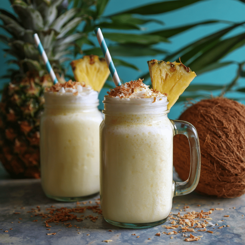 Pineapple Coconut Milkshake Recipe - Recipe Image