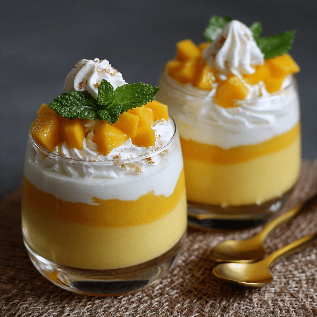 Mango Vanilla Cream Cups Recipe - Recipe Image