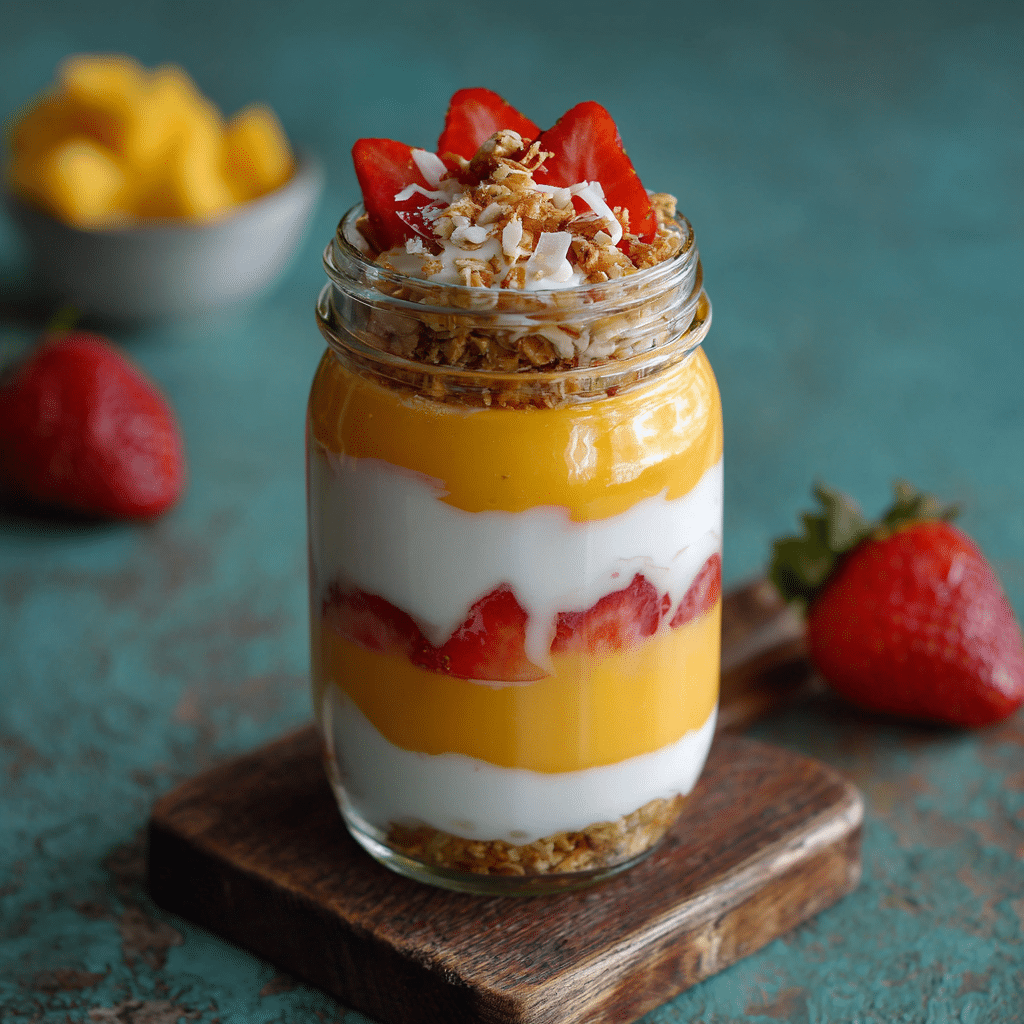 Strawberry Mango Yogurt Jars Recipe - Recipe Image