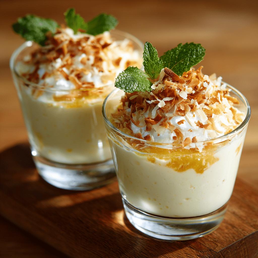 Tropical Coconut Pudding Cups Recipe - Recipe Image