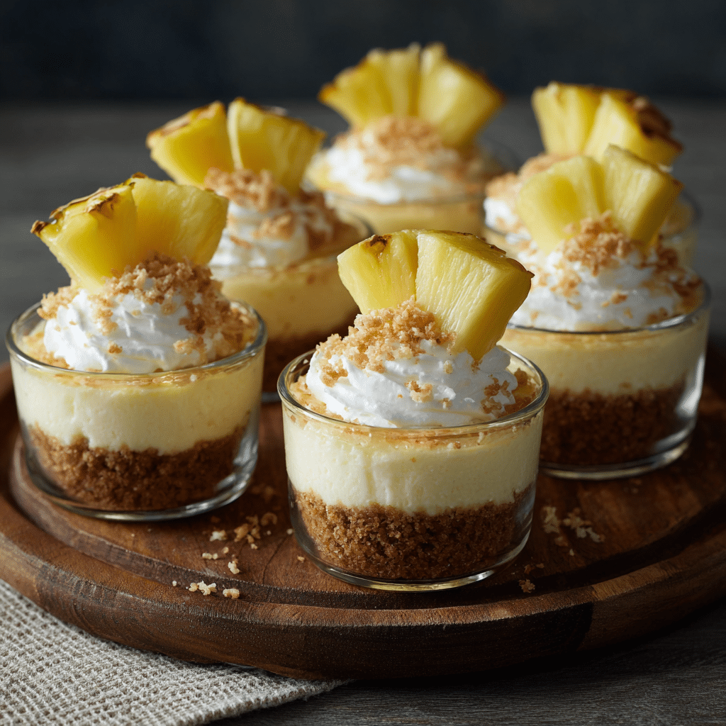 Pineapple Vanilla Cheesecake Cups Recipe - Recipe Image